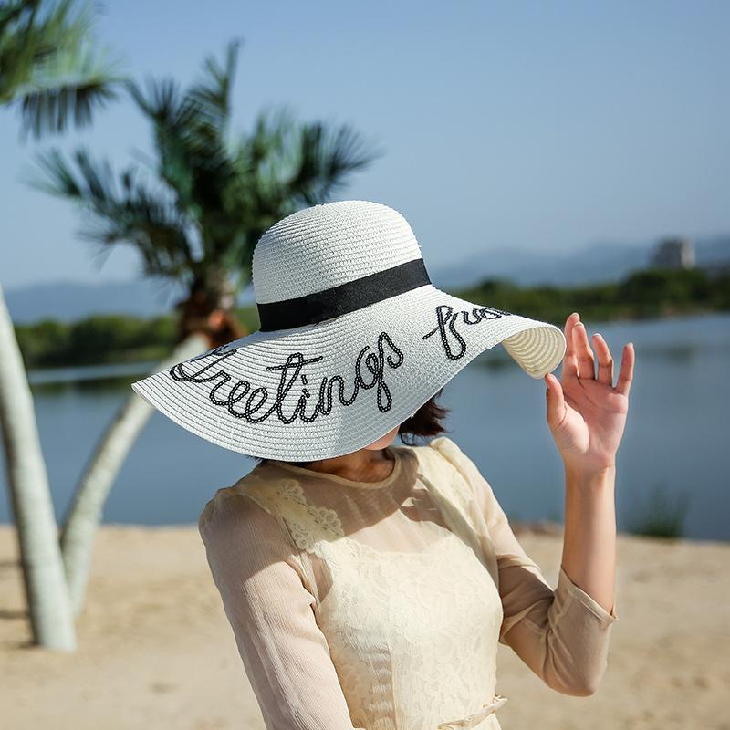 1pc of a Summer Hat with a Wide Brim, Designed for Sun Protection, Featuring a Foldable Straw Style for Women, Suitable for Beach Holidays And Outdoor Activities, with a Universal Fit