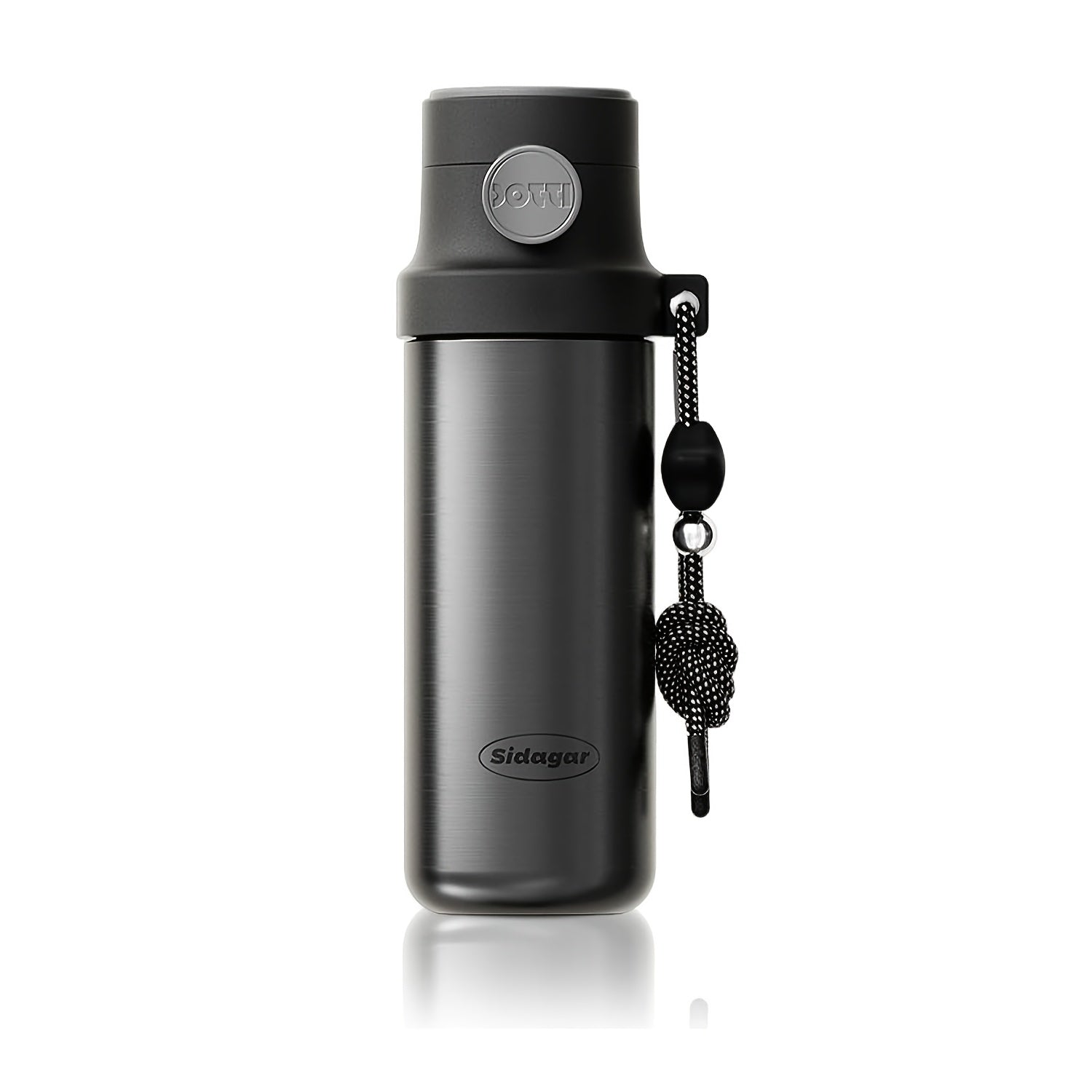 Sidagar 18-Ounce Stainless Steel Insulated Cup, Portable Sports Water Bottle, Car Water Cup, Suitable for Outdoor Travel, Leak-Proof Lock Design with a Lanyard for Easy Carrying, Ideal for Both Men And Women for Fitness, Commuting, And Business