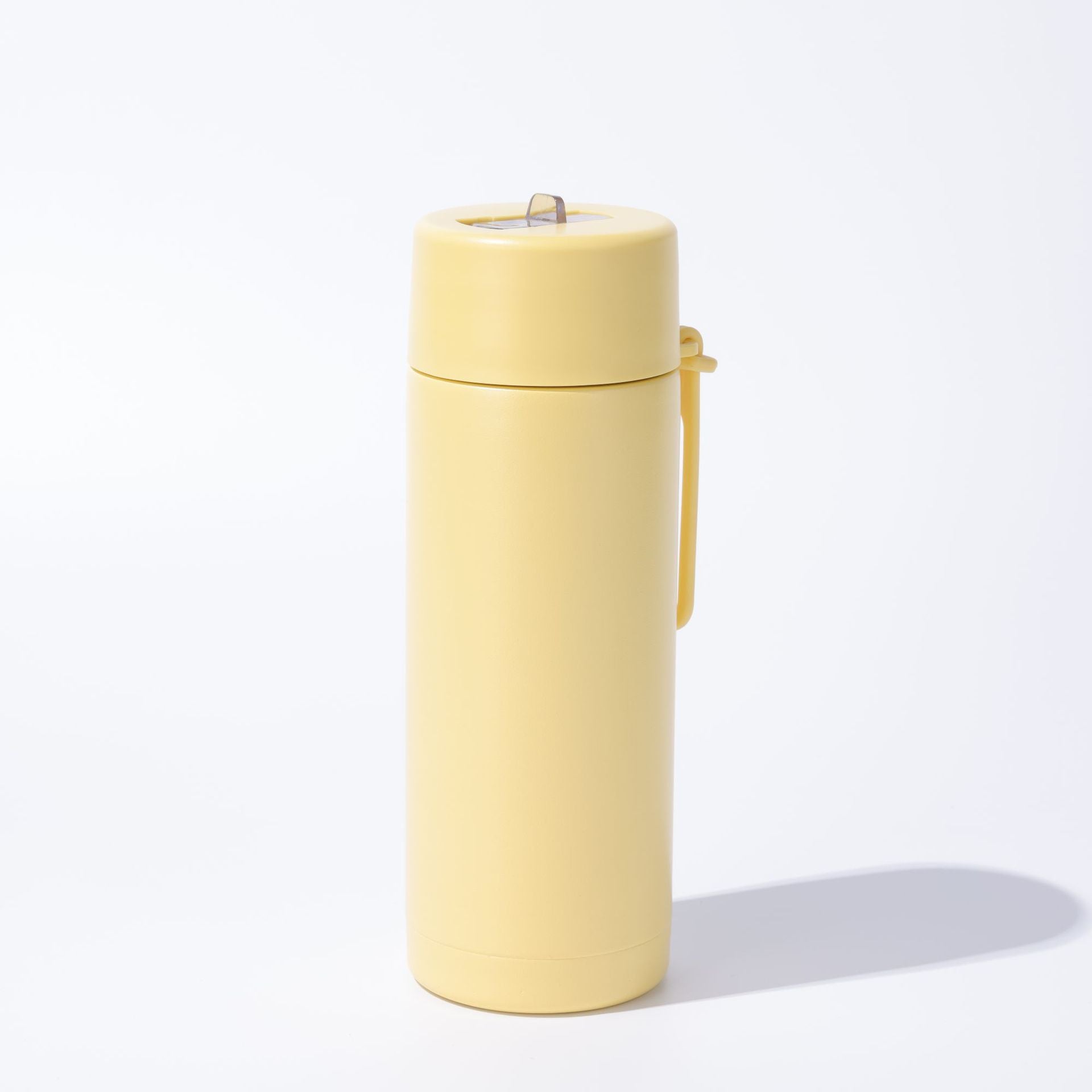 2026 New Easy Solid Color Insulated Water Bottle, Stainless Steel Vacuum Flask with Carry Strap, Leak-Resistant Travel Mug with Flip Top, Lightweight Reusable Cup for Office And Outdoor Activities