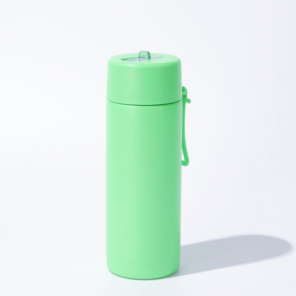 2026 New Easy Solid Color Insulated Water Bottle, Stainless Steel Vacuum Flask with Carry Strap, Leak-Resistant Travel Mug with Flip Top, Lightweight Reusable Cup for Office And Outdoor Activities