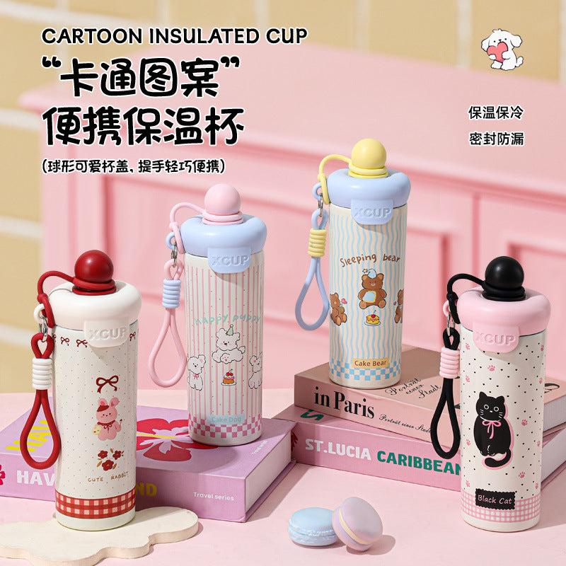 Large-capacity Portable Stainless Steel Insulated Cup with High Appearance Quality for Carrying Water with A Built-in Straw for Office Use