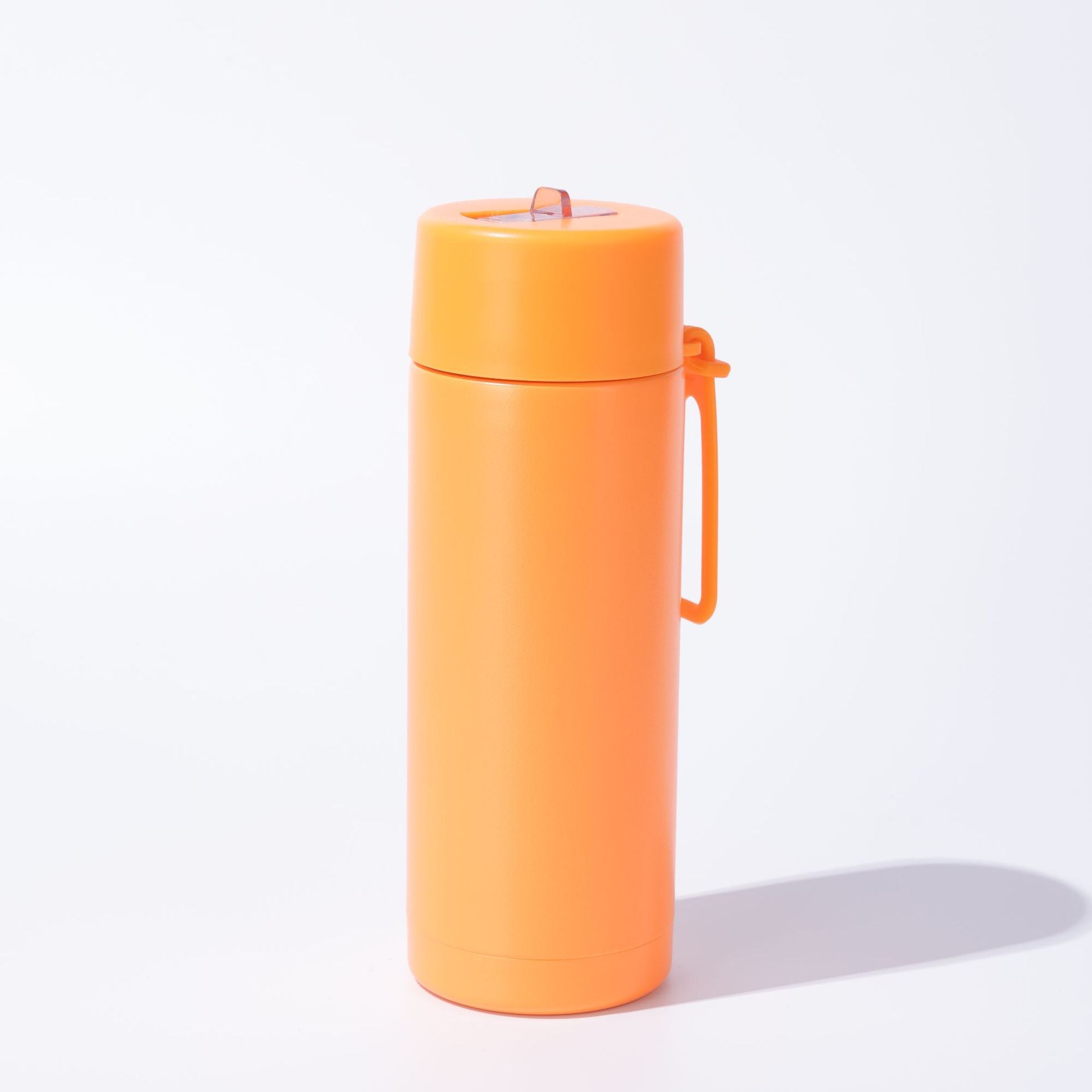 2026 New Easy Solid Color Insulated Water Bottle, Stainless Steel Vacuum Flask with Carry Strap, Leak-Resistant Travel Mug with Flip Top, Lightweight Reusable Cup for Office And Outdoor Activities