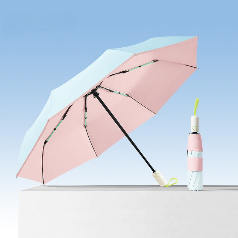 Section, Automatic Folding Umbrella, Small Fresh Umbrella, And