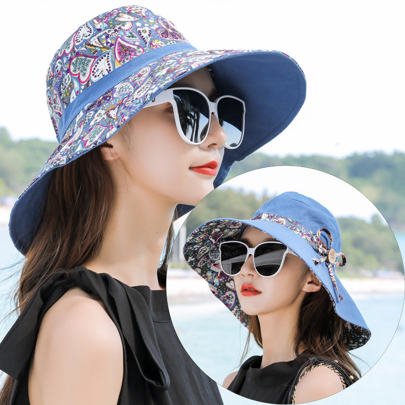 Women's Korean-Style Wide-Brim Sun Hat with & Adjustable Buckle Closure - Lightweight Suitable for Beach, Weddings, Outdoor, Casual Wear, Suitable for Outings, Sand, Cool Visor Hat