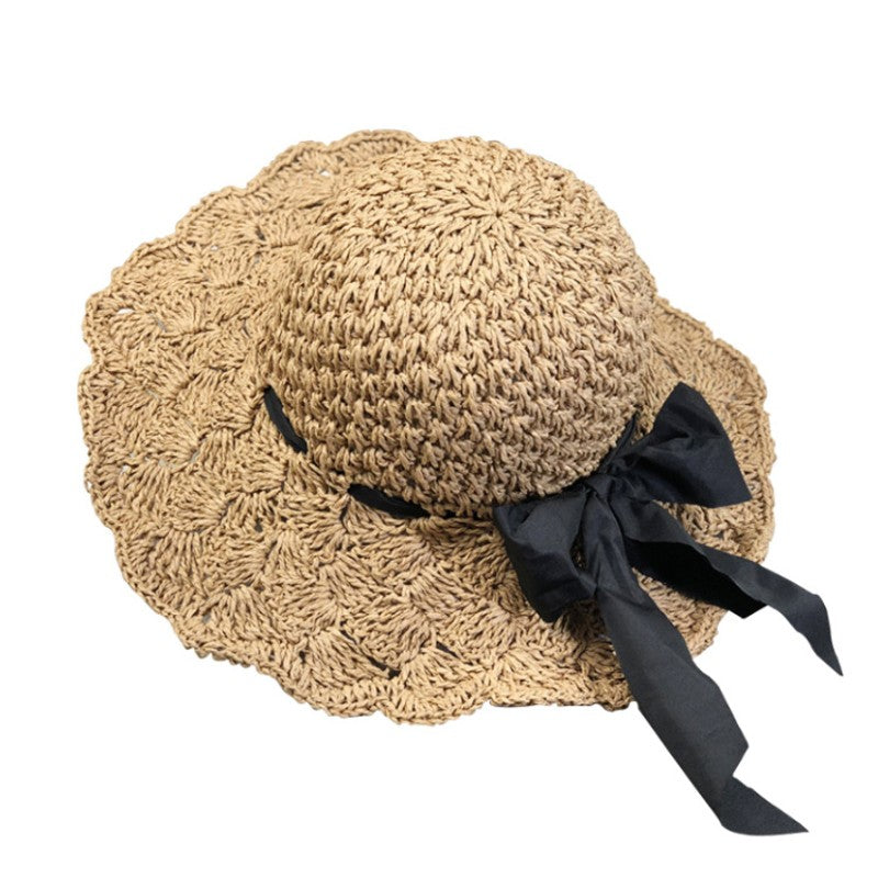 1pc of a Retro Chic Hand- Straw Hat Featuring a Breathable Design for Women, Perfect As a Birthday Gift And Suitable for Spring And Autumn Wear