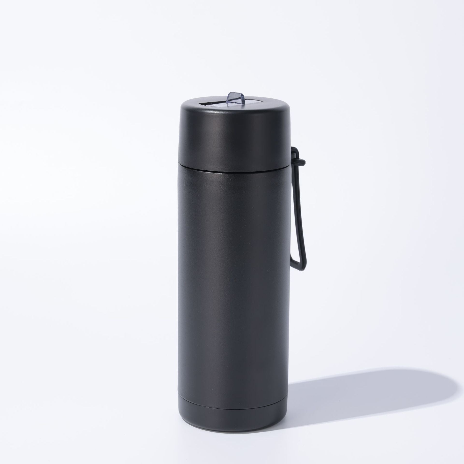 2026 New Easy Solid Color Insulated Water Bottle, Stainless Steel Vacuum Flask with Carry Strap, Leak-Resistant Travel Mug with Flip Top, Lightweight Reusable Cup for Office And Outdoor Activities