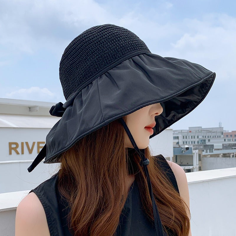 Women'S Hat Featuring 50+ with a Wide Brim, Designed to Be Foldable for Outdoor Activities Such As Beach Trips, Hiking, Fishing, And Gardening, Offering Shielding And Face Coverage