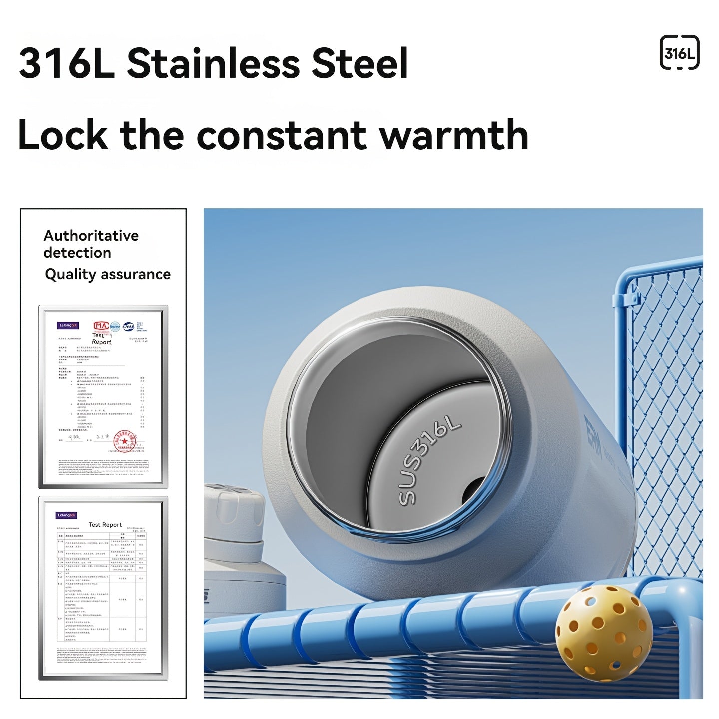 Insulated Stainless Steel Water , Comes with a 2-In-1 Straw And Spout Lid, Keeps Cold Drinks Fresh for 24 Hours, Leak-Proof Design, Fits in Car Cup Holders, Suitable for Sports, Travel, Gym, And Campus Settings