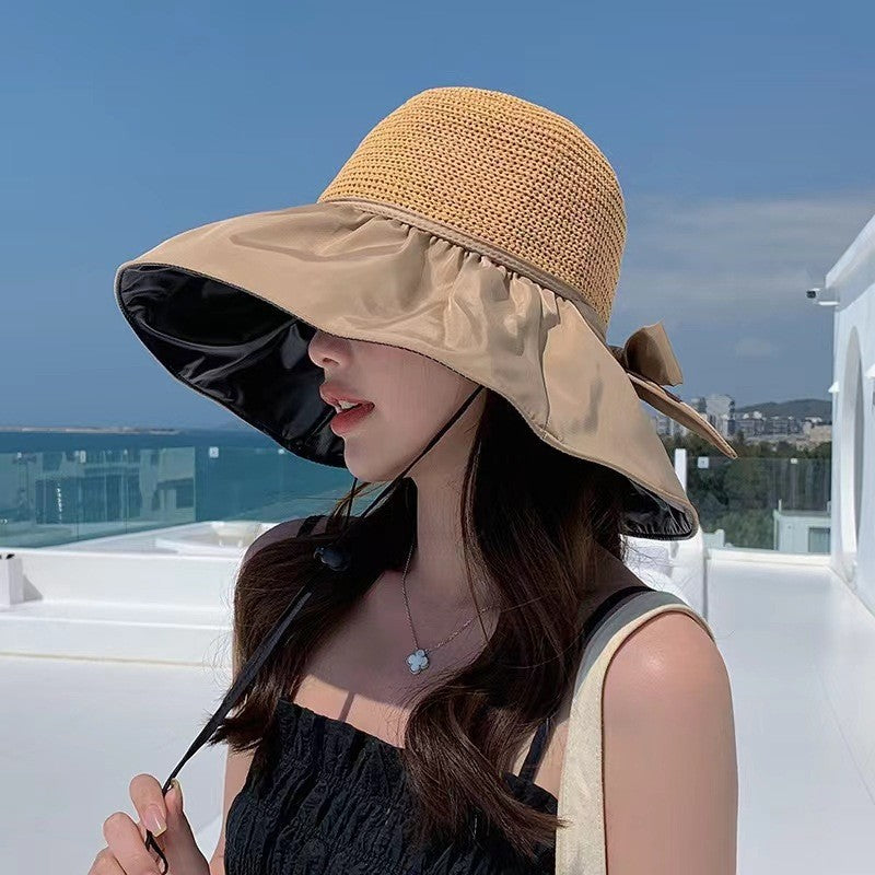 Women'S Hat Featuring 50+ with a Wide Brim, Designed to Be Foldable for Outdoor Activities Such As Beach Trips, Hiking, Fishing, And Gardening, Offering Shielding And Face Coverage