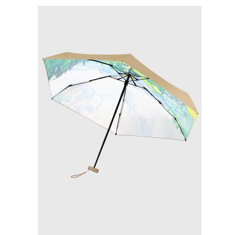 Compact Vinyl Pocket Umbrella, Crafted for Against Rain And Sun