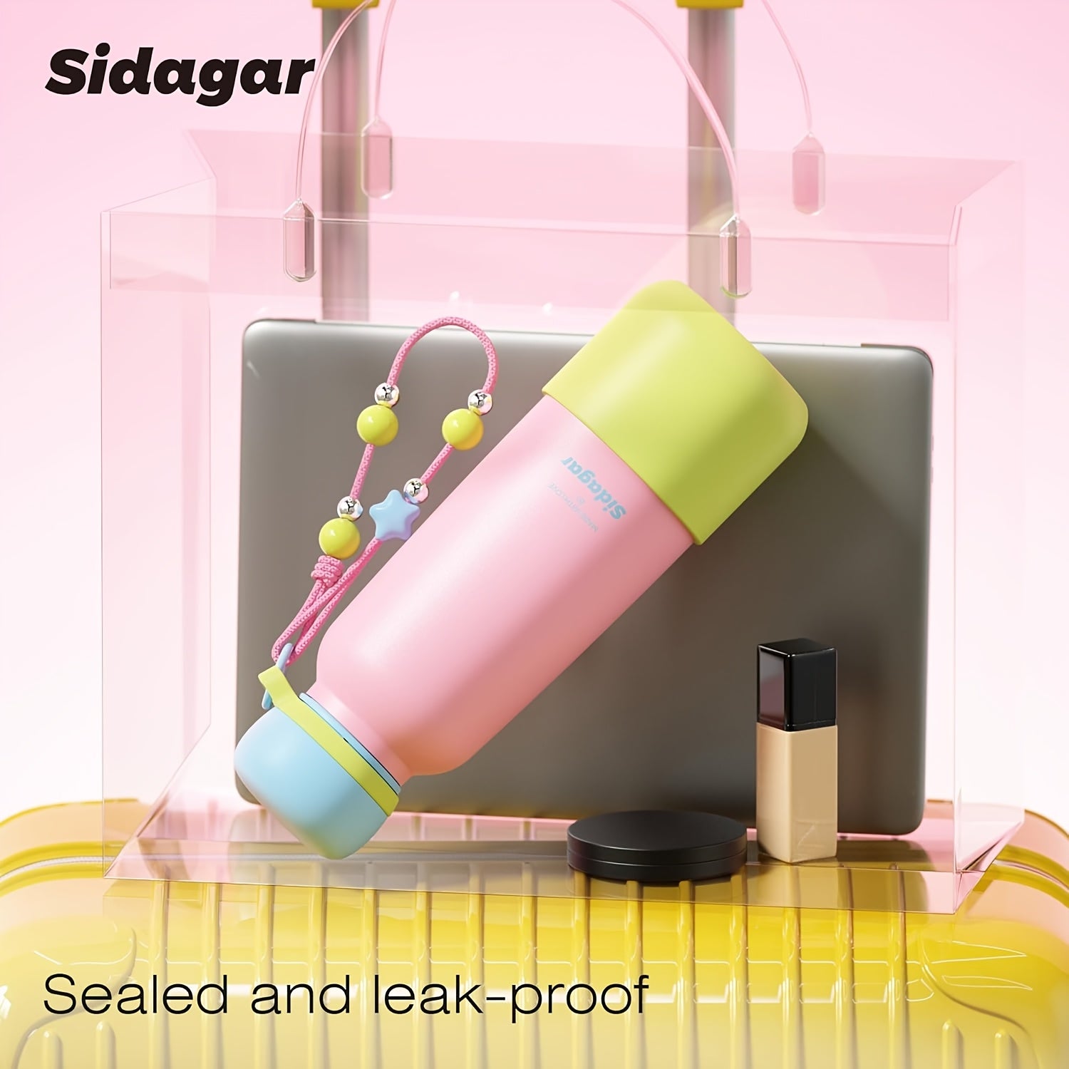 Sidagar 19oz 316 Stainless Steel Water Bottle 19oz Portable Sports Water Bottle Features Vacuum Insulation Technology for Long-lasting Heat Retention And Cold Preservation Dual-seal Leak-proof Construction Stylish Travel Companion