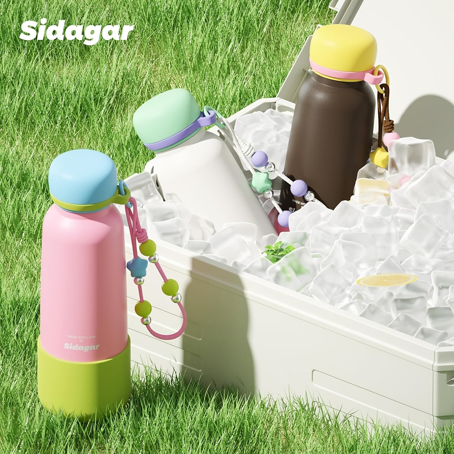 Sidagar 19oz 316 Stainless Steel Water Bottle 19oz Portable Sports Water Bottle Features Vacuum Insulation Technology for Long-lasting Heat Retention And Cold Preservation Dual-seal Leak-proof Construction Stylish Travel Companion