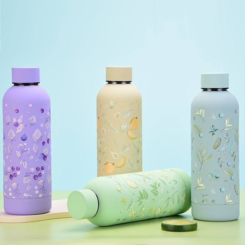 2026 3D Fruit Stainless Steel Insulated Water Bottle Minimalist Narrow Mouth Sport Bottle Outdoor Travel